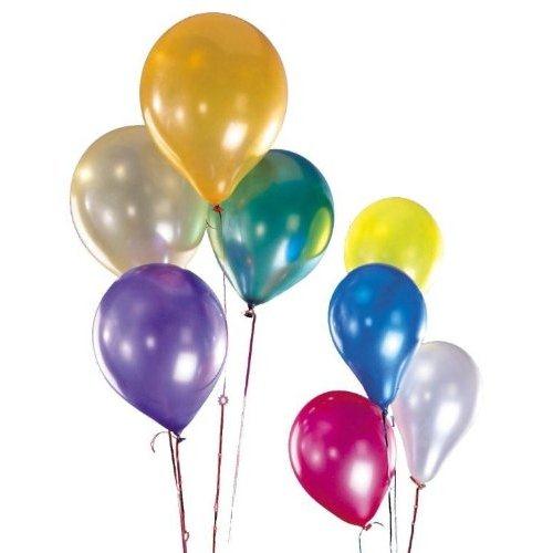 100 x Assorted Metalic Colour Balloons